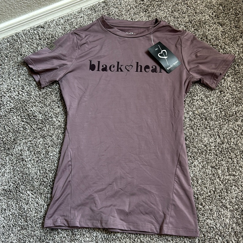 Black heart equestrian training top